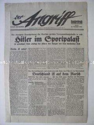 Sonderdruck der NSDAP zur Reichstagswahl im November 1932