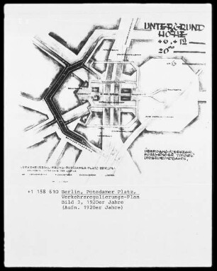 Berlin, Potsdamer Platz, Verkehrsregulierungs-Plan