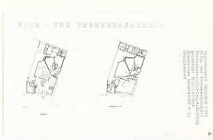 Film- und Fernsehakademie, Berlin-Charlottenburg (Diplomarbeit bei Bernhard Hermkes): Grundrisse Erdgeschoss und 1. Obergeschoss 1:200
