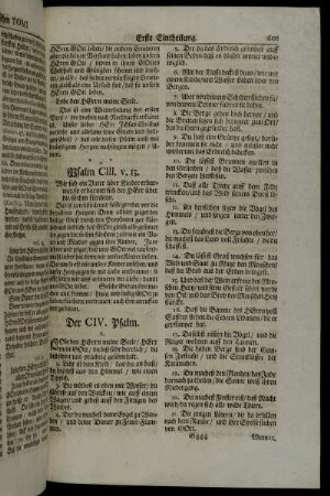 Der CIV. Psalm. - Psalm CXVIII. v. 17.