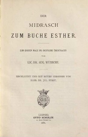 Der Midrasch zum Buche Esther