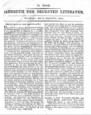 1801-09-15 : 67. Stück