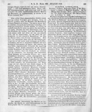 Lauder, T. D.: Legendary Tales of the Highlands. Vol. 1-3. London: Colburn 1840