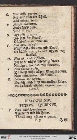 Dialogvs XIV.