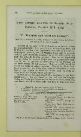 Deutschland unter Rudolf von Habsburg