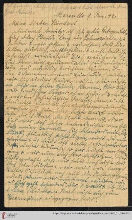 Korrespondenz von Alice und Ludwig Klein: Brief von Alice Klein an Kurt Klein, Irmgard Ehrlich und Max Klein