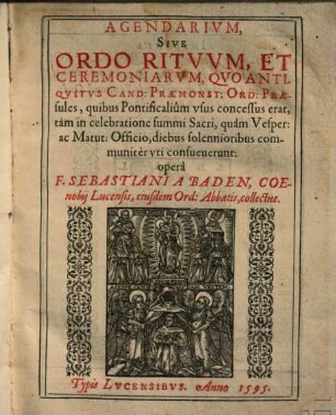 Agendarium, sive ordo rituum et ceremoniarum