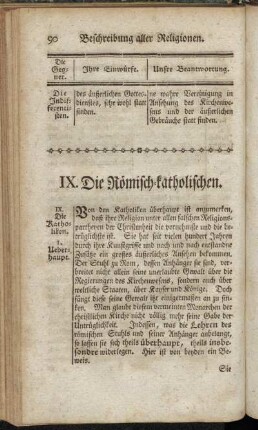 IX. Die Römisch-katholischen.
