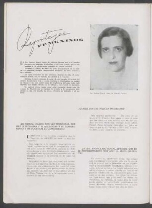 Reportajes femeninos
