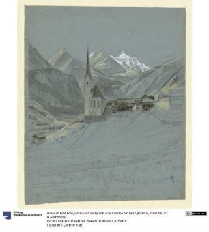 Kirche von Heiligenblut in Kärnten mit Großglockner