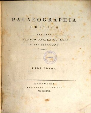 Palaeographia critica. 1, Tachygraphia veterum ; Vol. 1