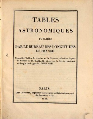 Tables astronomiques