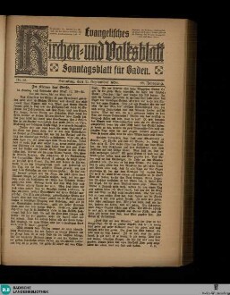 Evangelisches Kirchen- und Volksblatt : Sonntagsblatt für Baden