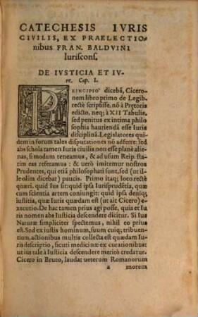 Catechesis Juris civilis ex Balduini Icti praelectionibus