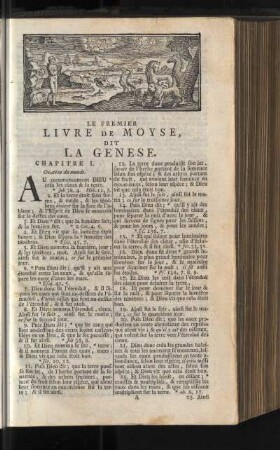 Le Premier Livre De Moyse, Dit La Genese