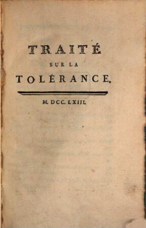 Traité sur la tolérance