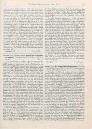 273-274 [Rezension] Vischer, Eberhard, Ist die Wahrheit des Christentums zu beweisen?