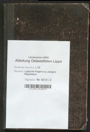 Vorstellungslisten des Aushebungsbezirks Detmold, Band 6