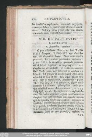 VIII. De Particulis.