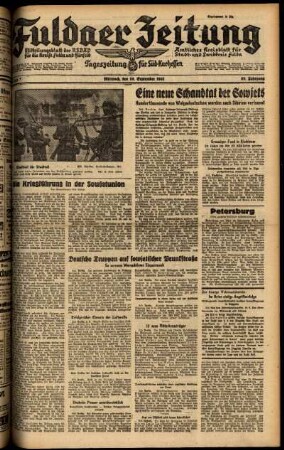 Ausgabe vom Mittwoch, den 10. September 1941.