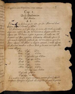 7-13, Cap. 1: De la Declinacion