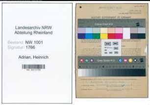 Entnazifizierung Heinrich Adrian, geb. 06.08.1913 (Verwaltungsangestellter)