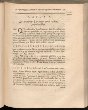 Caput X. De praecipuis Linearum tertii ordinis proprietatibus