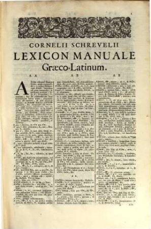 Lexicon manuale graeco-latinum et latino-graecum