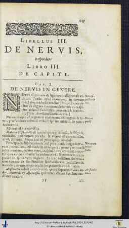 Libelli III. De Nervis.
