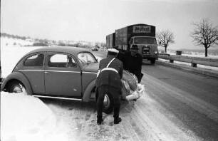 Einsatz der Autobahnpolizei.