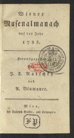 1788: Wiener Musenalmanach