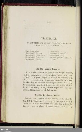 Chapter XI. On bouchees, or dessert cakes, glaces with whole fruits and preserves