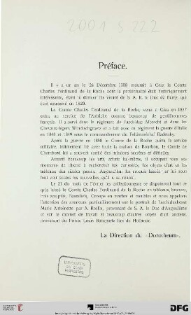 Préface / Vorwort