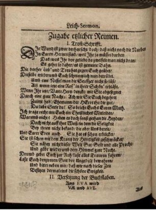 Zugabe etzlicher Reimen