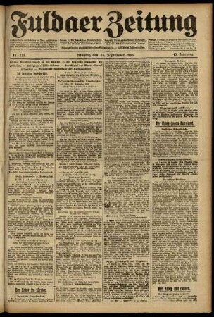 Ausgabe vom Montag, den 25. September 1916.