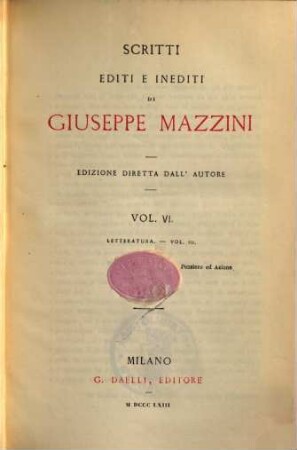 Scritti editi e inediti, 6.. Letteratura ; 3
