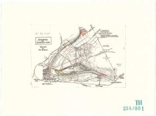 Fischer, Theodor; Aschaffenburg; Generalbaulinienplan - Lageplan