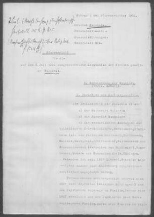 Walxheim mit Diaspora: Pfarrbericht 1931