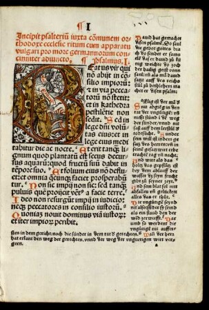 Incipit psalterium iuxta communem orthodoxe ecclesie ritum cum apparatu vulgari pro more germannorum concinniter adiuncto.