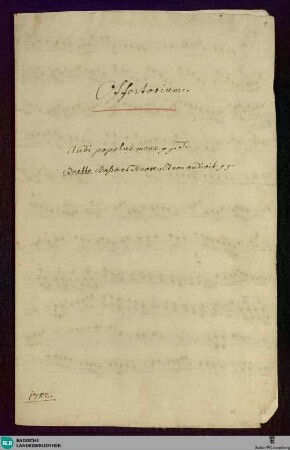 Audi populus meus - Don Mus.Ms. 1477 : V (4), strings, org; G
