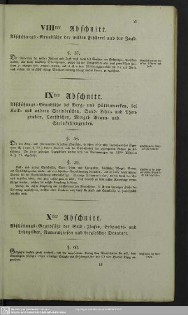 Xter Abschnitt. Abschätzungs-Grundsätze der Geld-Zinsen, Erbpachts- und Lehngelder, Naturalzinsen und dergleichen Deputate