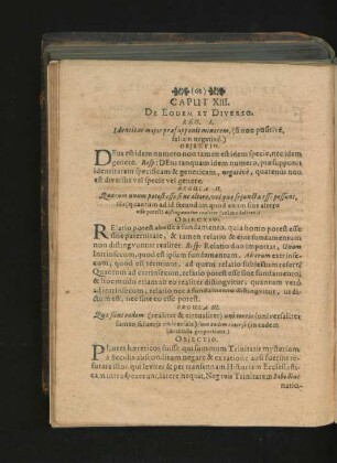 Caput XIII. De Eodem Et Diverso.