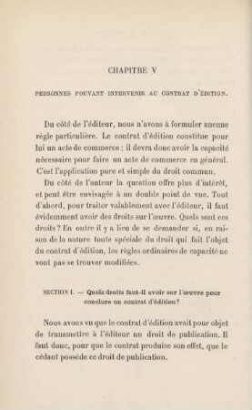 Chapitre V. Personnes pouvant intervenir au contrat d'édition