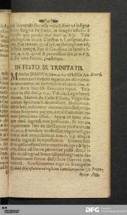 In Festo SS. Trinitatis.