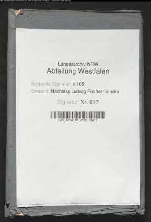 Mobiliarvermögen des Nachlasses Ludwig Vinckes