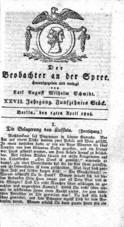 15. Stueck, 14. April 1828