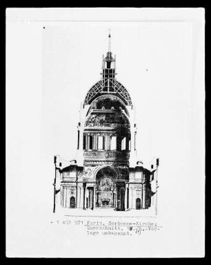 Paris, Église de la Sorbonne, Querschnitt