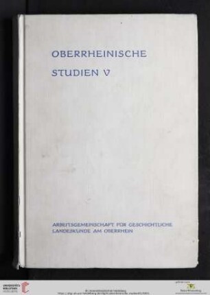 Band 5: Oberrheinische Studien: Landesgeschichte und Zeitgeschichte : Kriegsende 1945 und demokratischer Neubeginn am Oberrhein