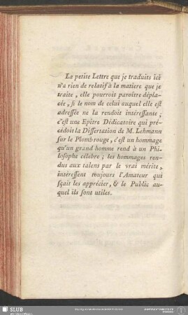 Lettre De Monsieur Gottlob Lehmann, A Monsieur De Buffon