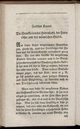 Zwölftes Kapitel. Die Krankheiten des Hodensacks, der Harnröhre und des männlichen Glieds.